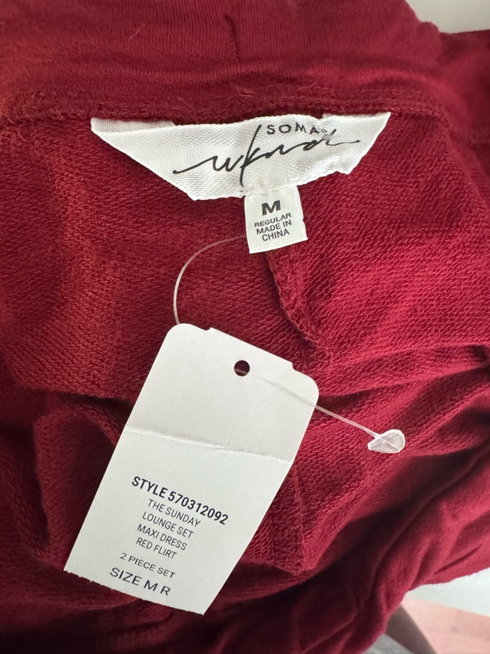 NWT Soma Sunday Banded Ankle Pajama Pant Red Flirt Medium M - Picture 8 of 9